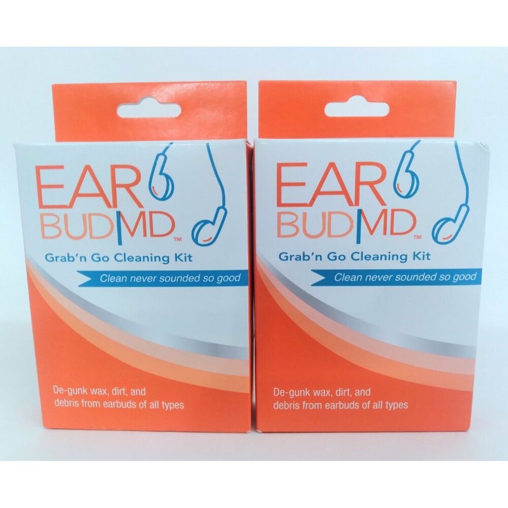 Ear Bud MD Grab’n Go Cleaning Kit On The Go, Hiking Backpacking 2Pks NIP